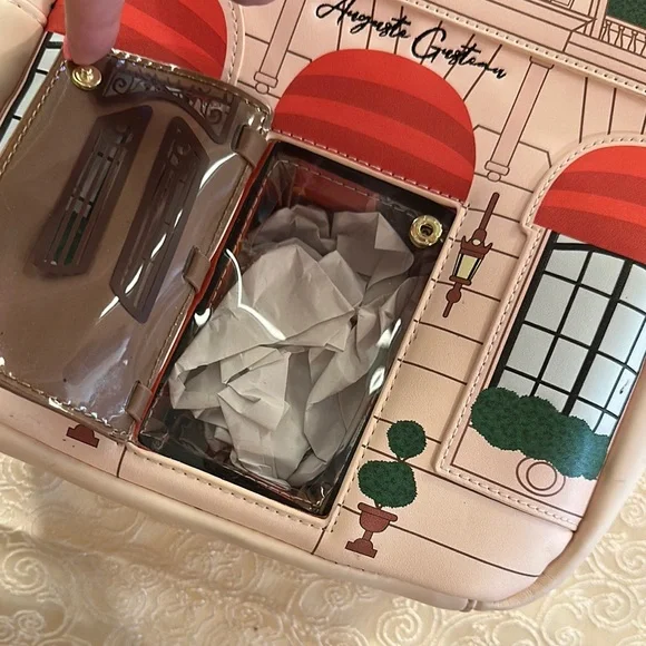 Loungefly Parisian Building Backpack in Brown, Red, and Cream ratatouille - Picture 4 of 12